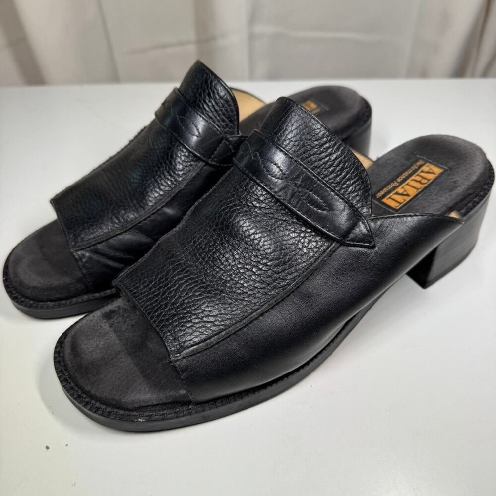 Ariat 92305 Black Leather Mule Slide Sandals ATS Comfort Shoes Women’s 8